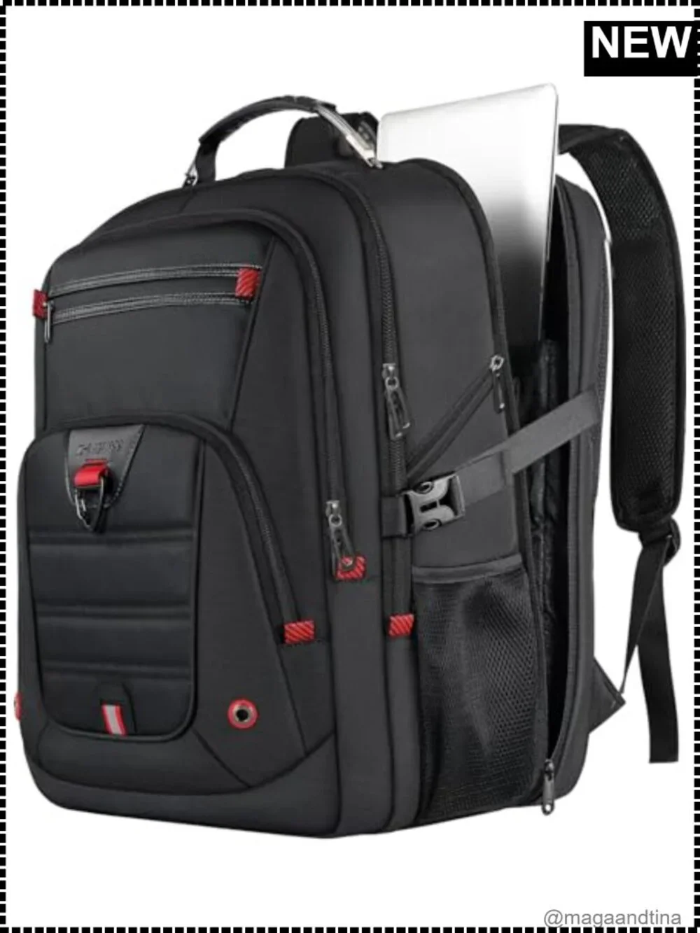 52L Extra Large Travel Backpack Fits 17.3in Laptop TSA Friendly